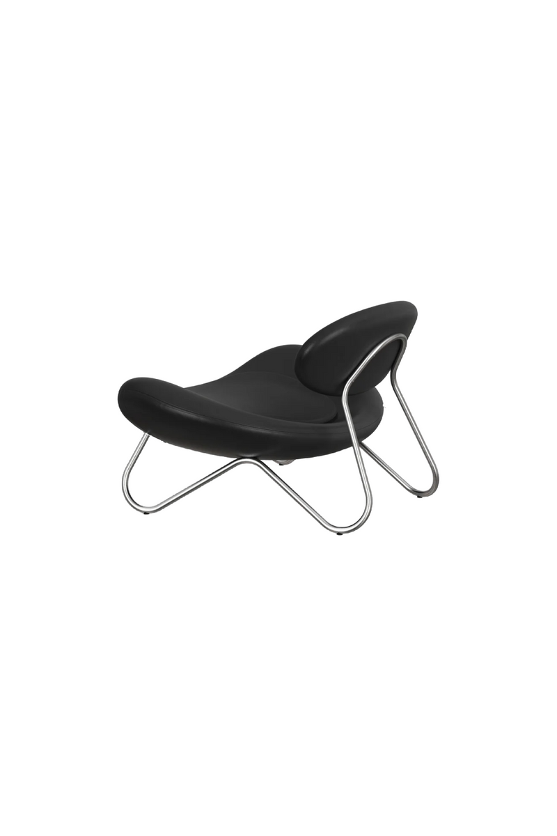 Black Leather Modern Lounge Chair | WOUD Meadow | Woodfurniture.com