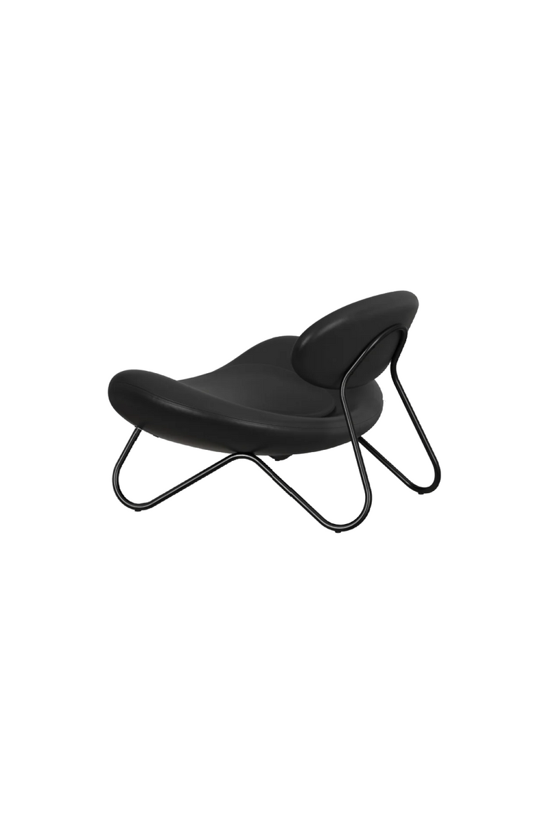 Black Leather Modern Lounge Chair | WOUD Meadow | Woodfurniture.com