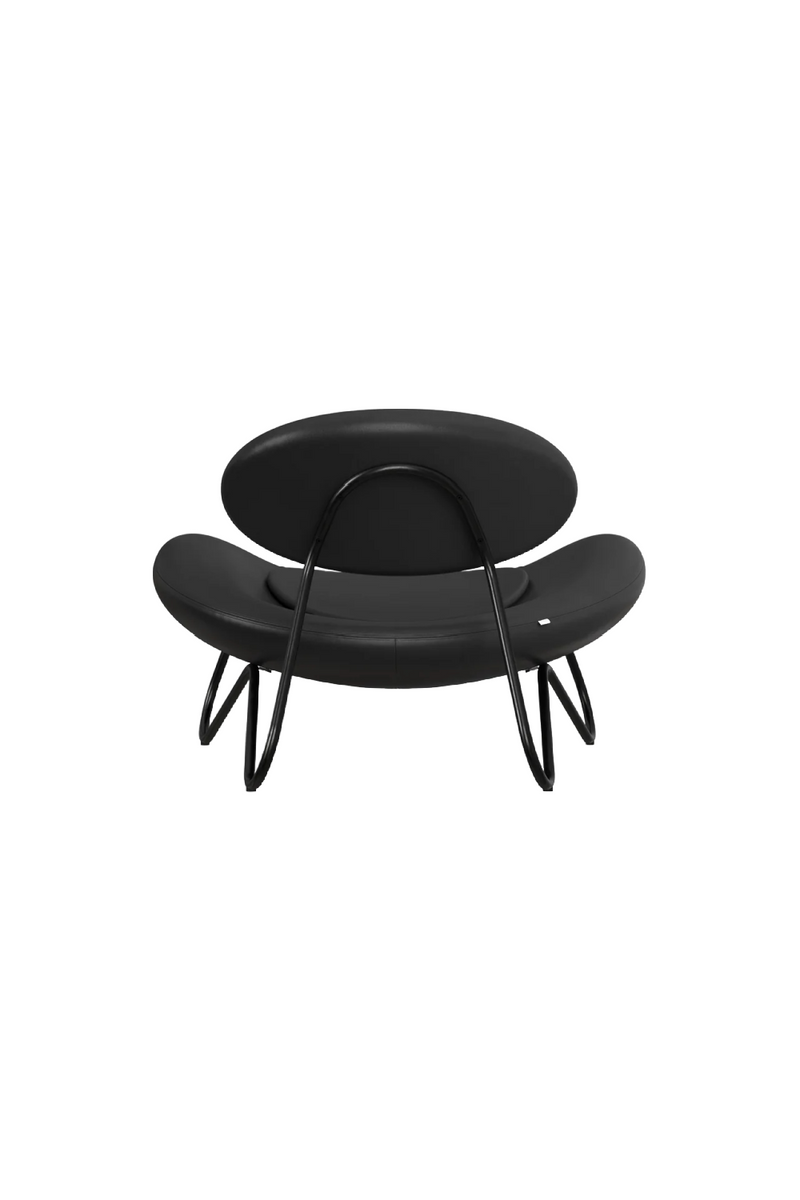 Black Leather Modern Lounge Chair | WOUD Meadow | Woodfurniture.com