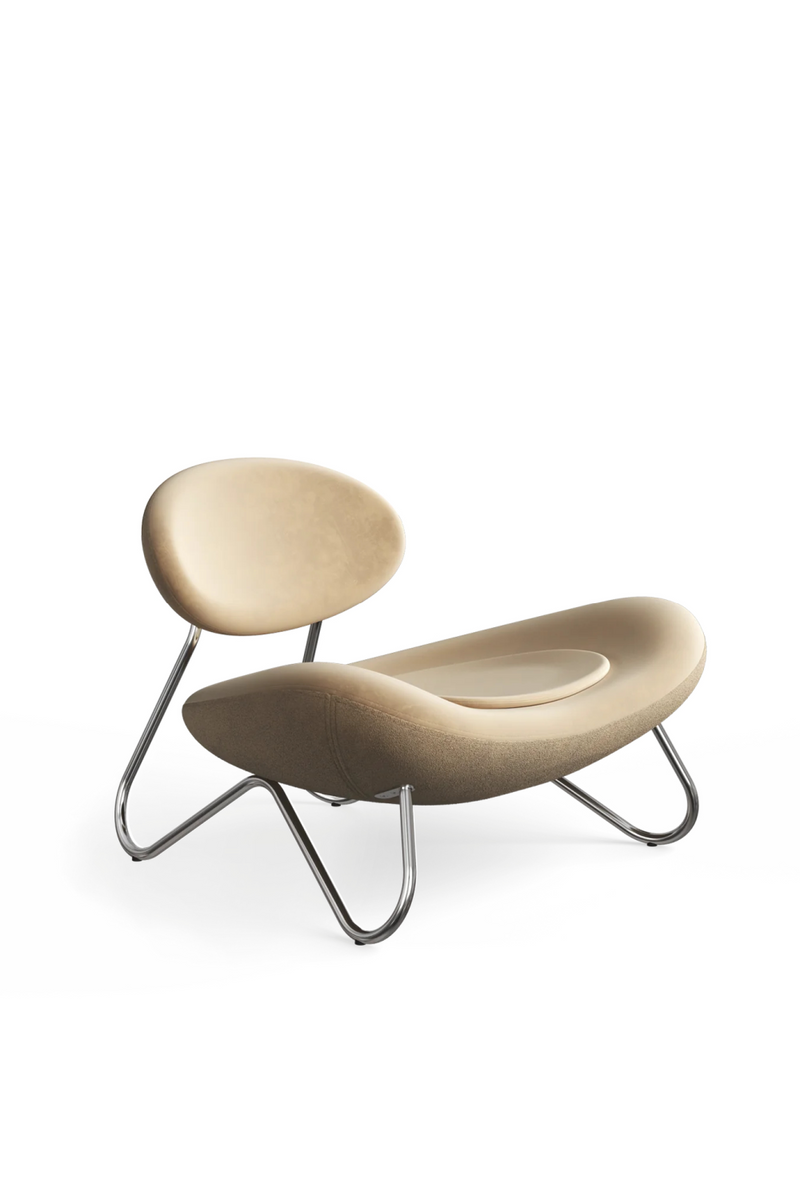 Gold Leather Modern Lounge Chair | WOUD Meadow | Woodfurniture.com