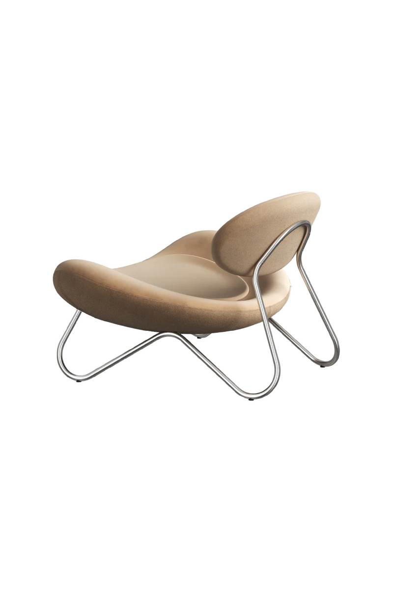 Gold Leather Modern Lounge Chair | WOUD Meadow | Woodfurniture.com