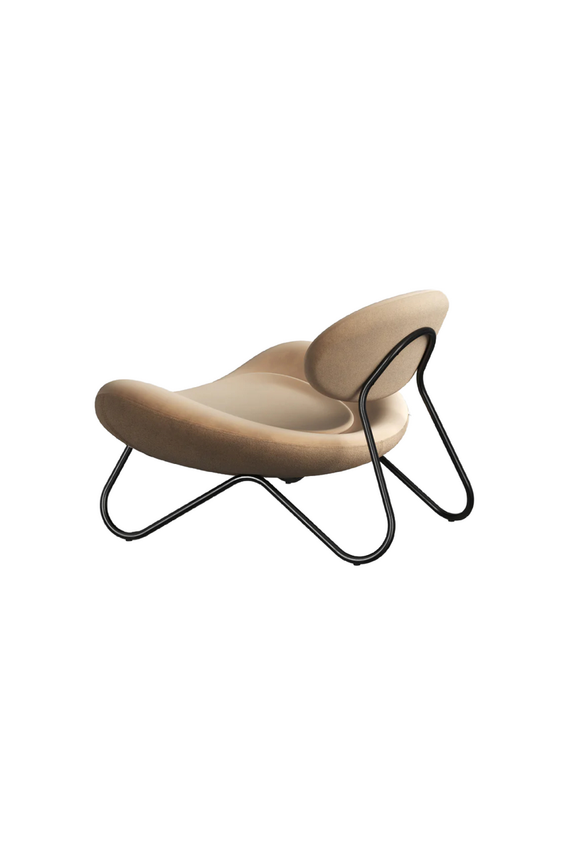 Gold Leather Modern Lounge Chair | WOUD Meadow | Woodfurniture.com