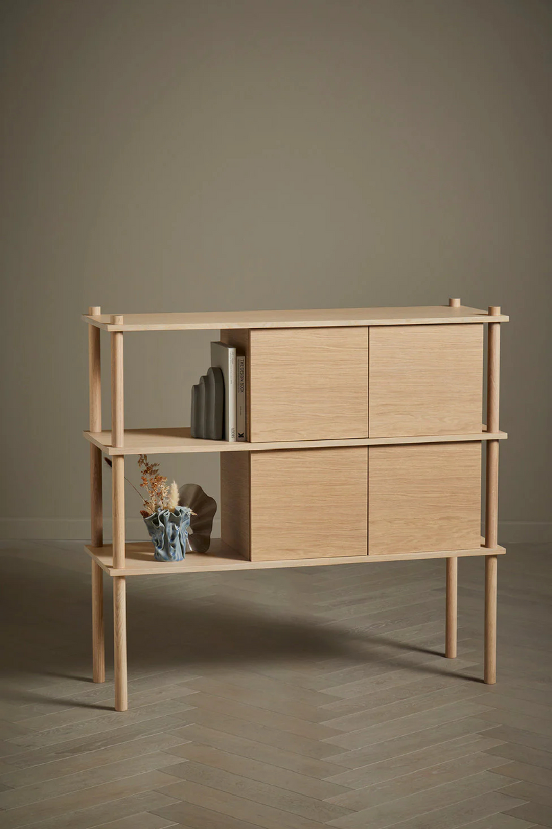 Oak 2-Door Modular Cabinet | WOUD Elevate | Woodfurniture.com