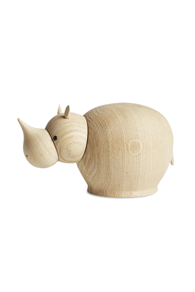 Oak Rhinoceros Sculpture | WOUD Rina | Woodfurniture.com