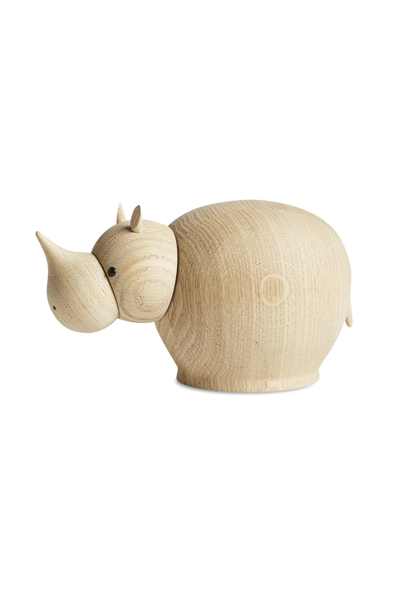 Oak Rhinoceros Sculpture | WOUD Rina | Woodfurniture.com