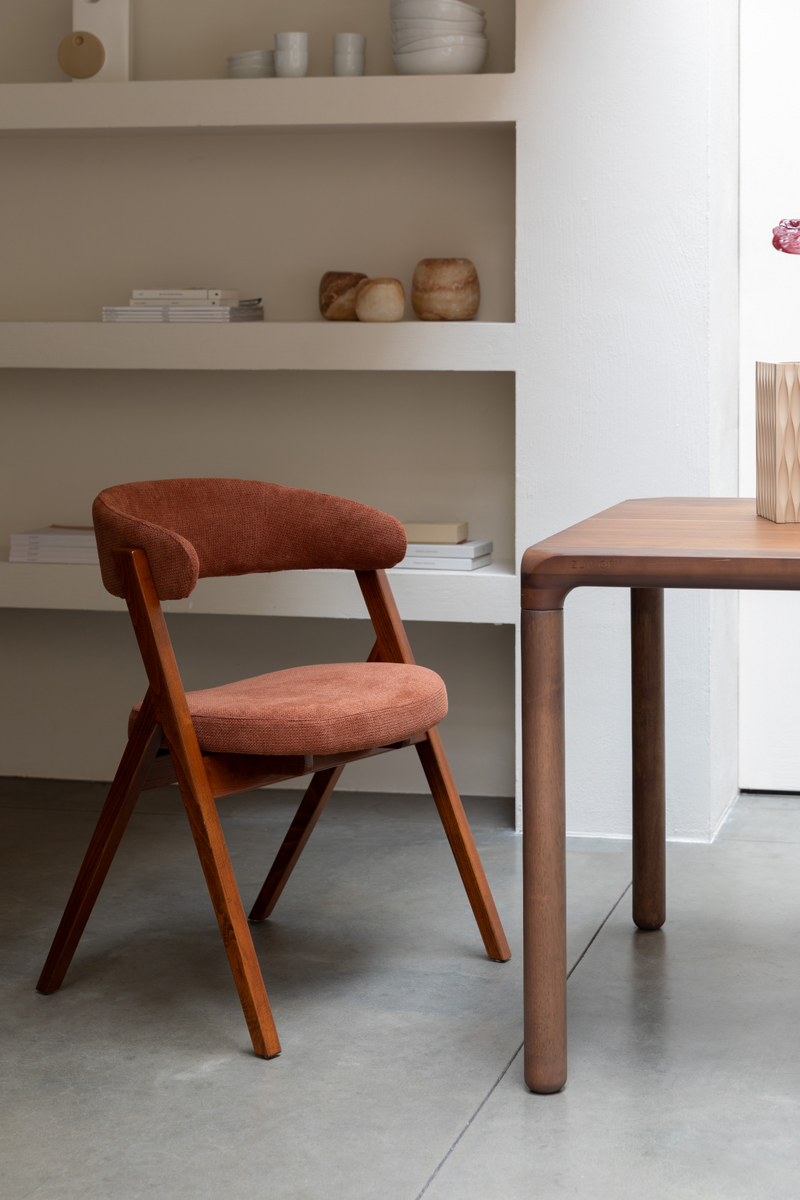 Oak Curved Dining Chairs (2) | Zuiver Pom | Woodfurniture.com