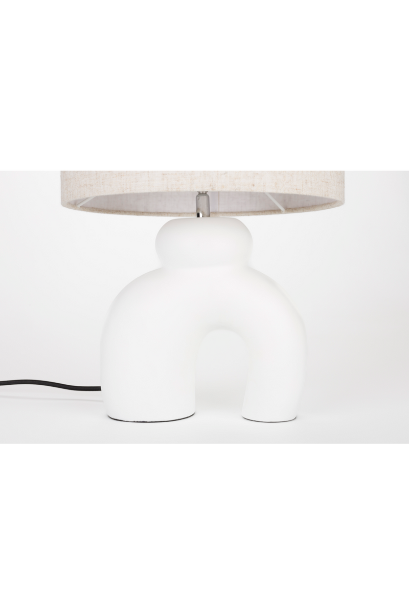 White Curved Table Lamp | Zuiver Bibi | Woodfurniture.com