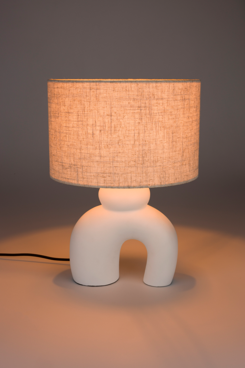 White Curved Table Lamp | Zuiver Bibi | Woodfurniture.com