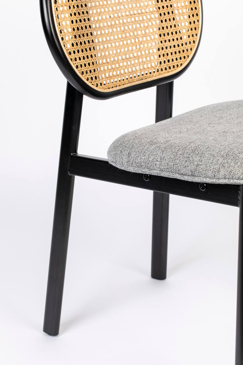 Rattan Back Dining Chair | Zuiver Spike | Woodfurniture.com