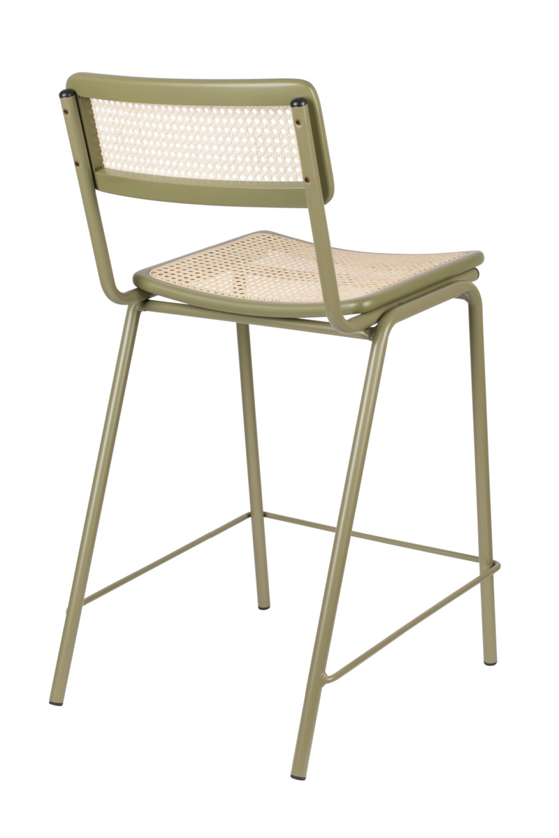 Wood Framed Rattan Counter Stools (2) | Zuiver Jort | Woodfurniture.com