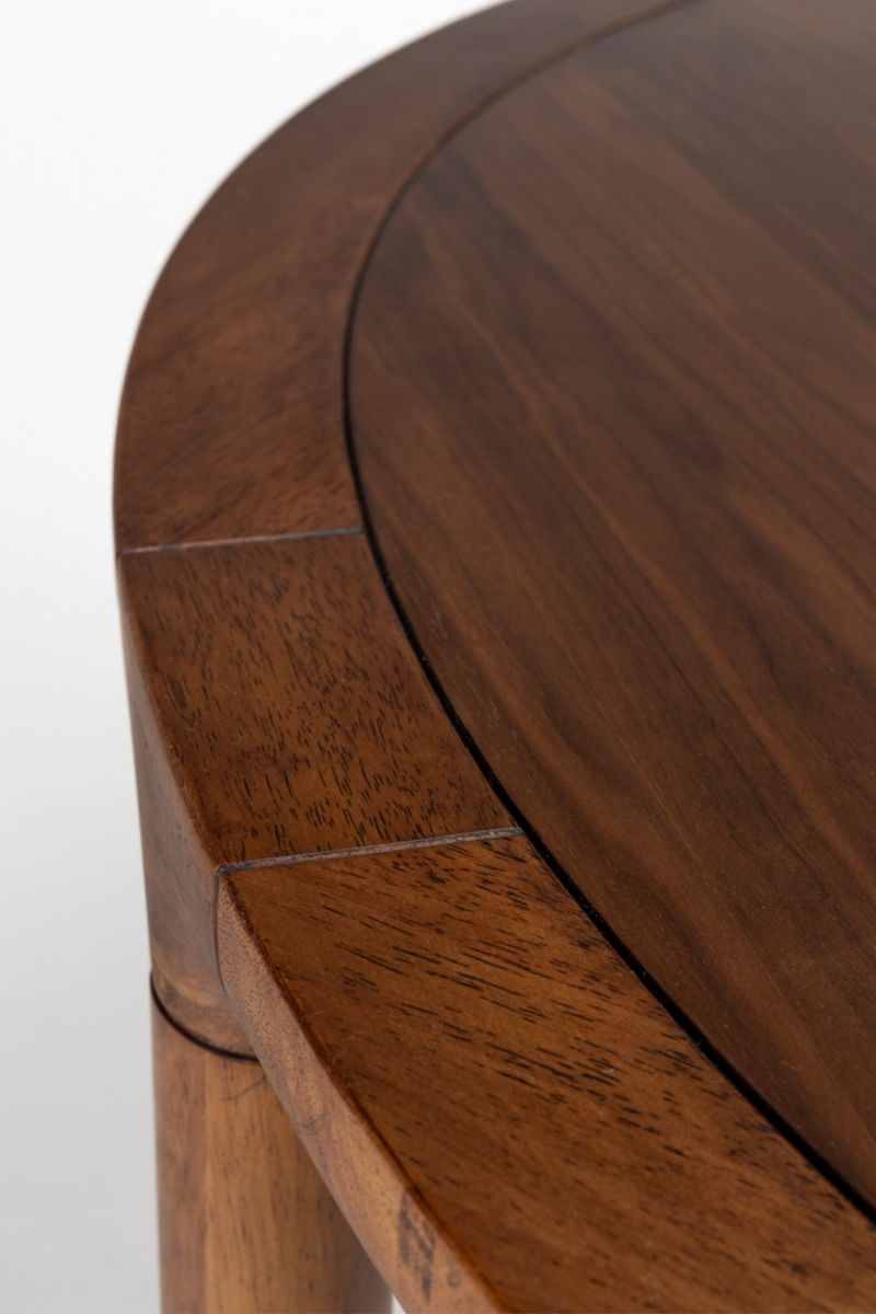 Walnut Round Dining Table | Zuiver Storm | Woodfurniture.com