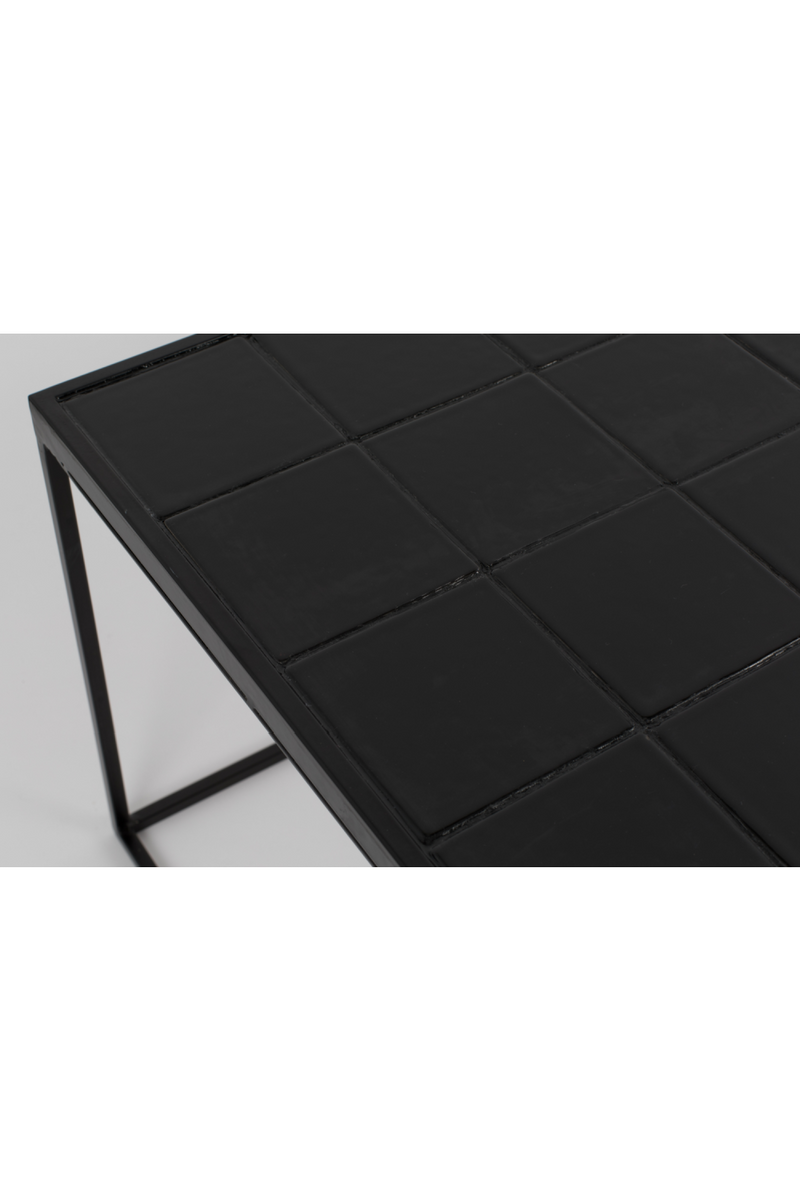 Black Tile Top Coffee Table | Zuivere Glazed | Woodfurniture.com