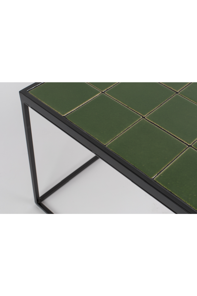 Green Tile Top Coffee Table | Zuiver Glazed | Woodfurniture.com