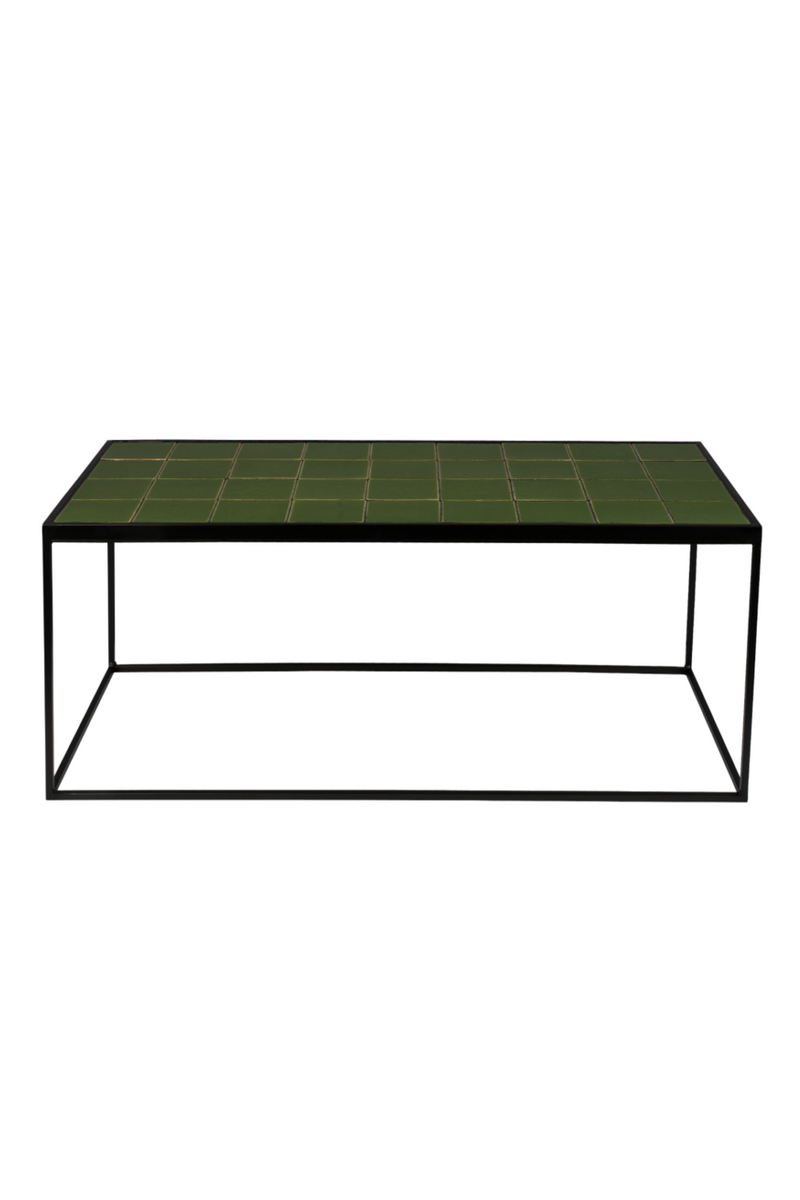 Green Tile Top Coffee Table | Zuiver Glazed | Woodfurniture.com