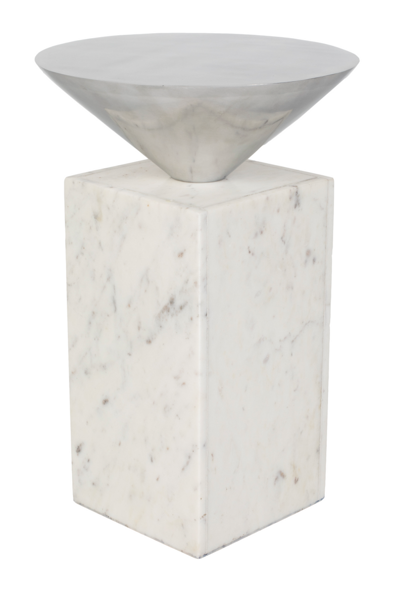 Marble Geometrical Side Table | Zuiver Pride | Woodfurniture.com