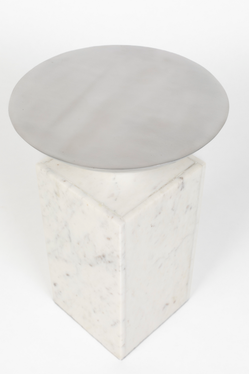 Marble Geometrical Side Table | Zuiver Pride | Woodfurniture.com