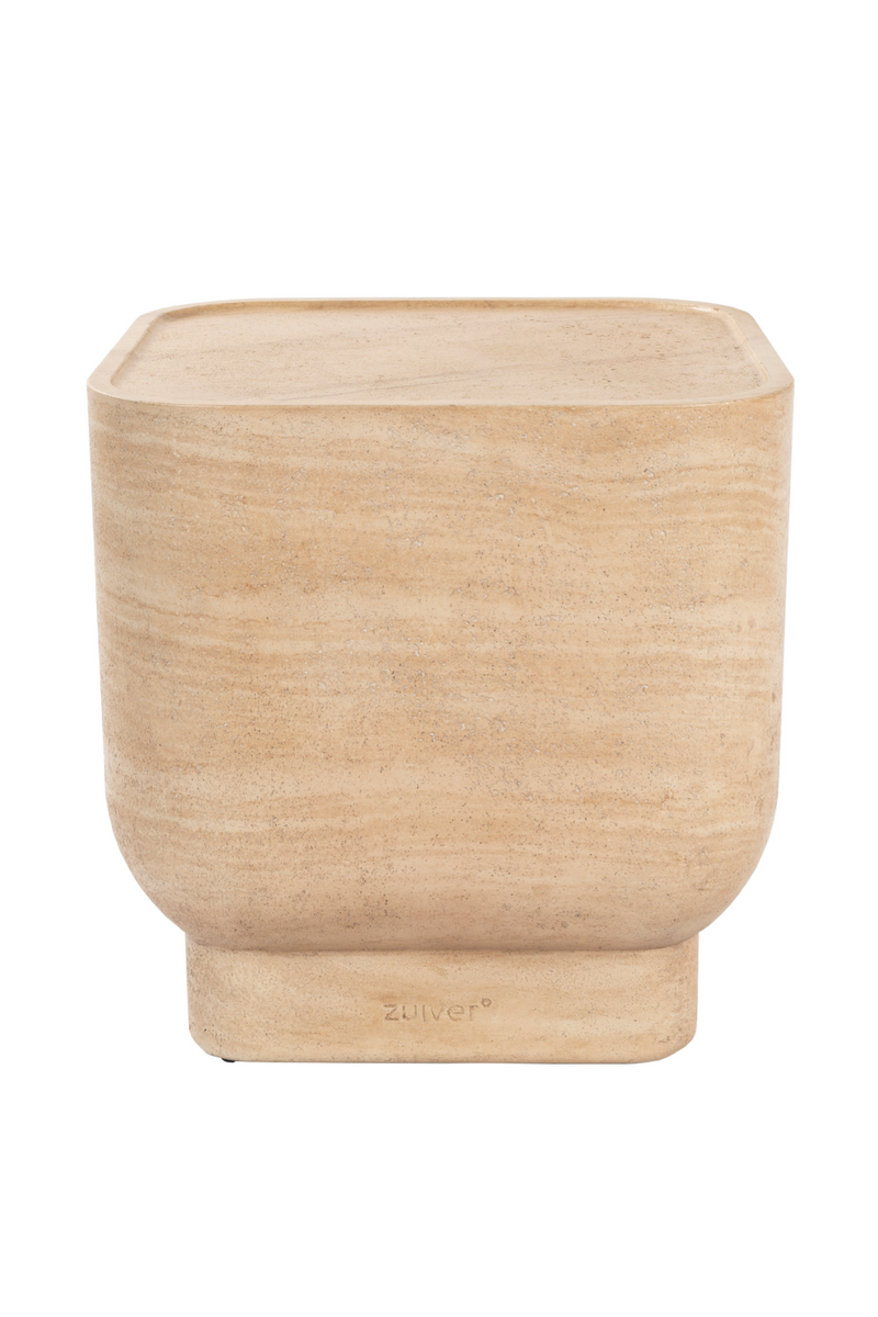 Minimalist Travertine Side Table | Zuiver Noble | Woodfurniture.com