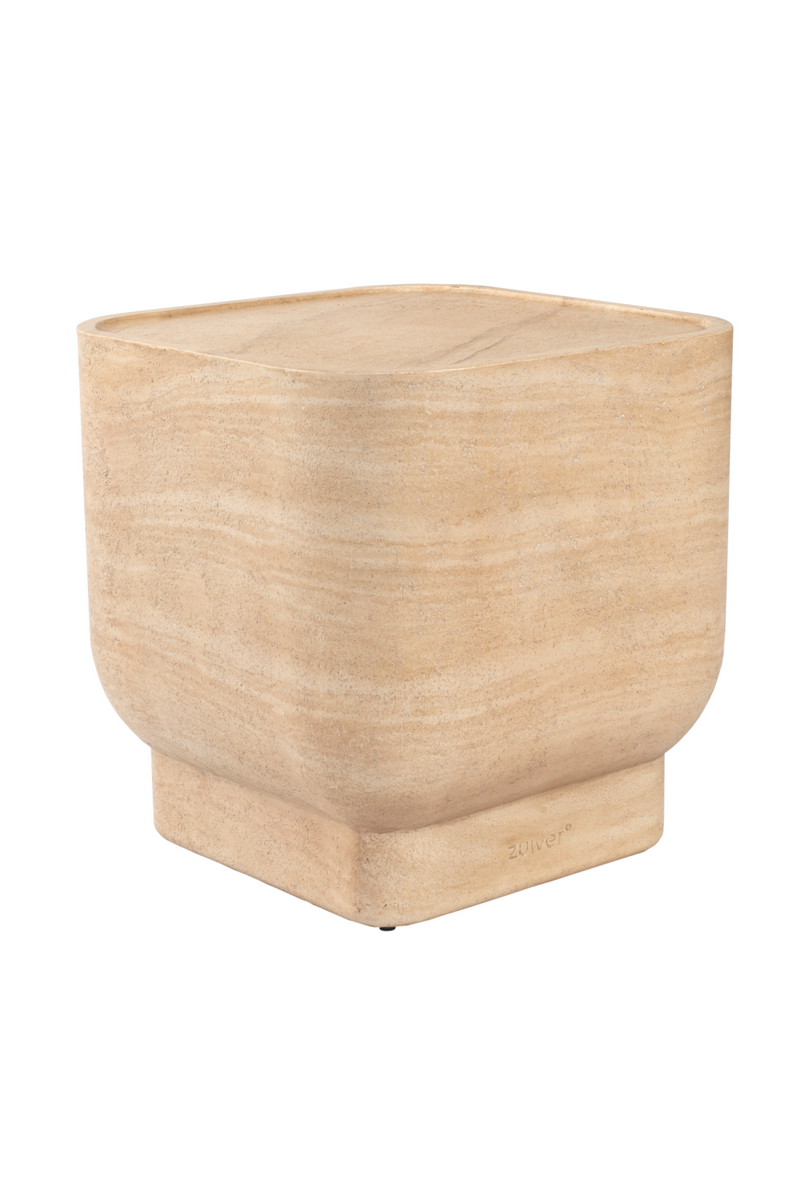 Minimalist Travertine Side Table | Zuiver Noble | Woodfurniture.com