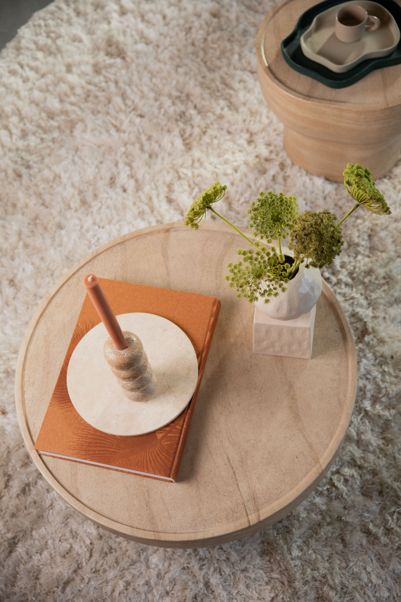 Minimalist Travertine Coffee Table | Zuiver Noble | Woodfurniture.com