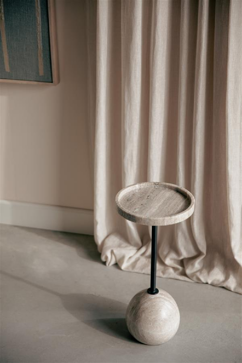 Brown Marble Side Table | Zuiver Cocktail | Woodfurniture.com