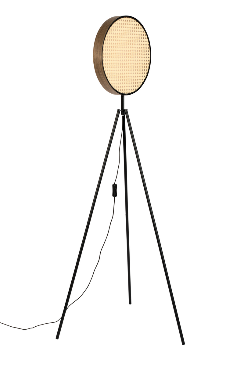 Round Rattan Tripod Floor Lamp | Zuiver Sien | Woodfurniture.com