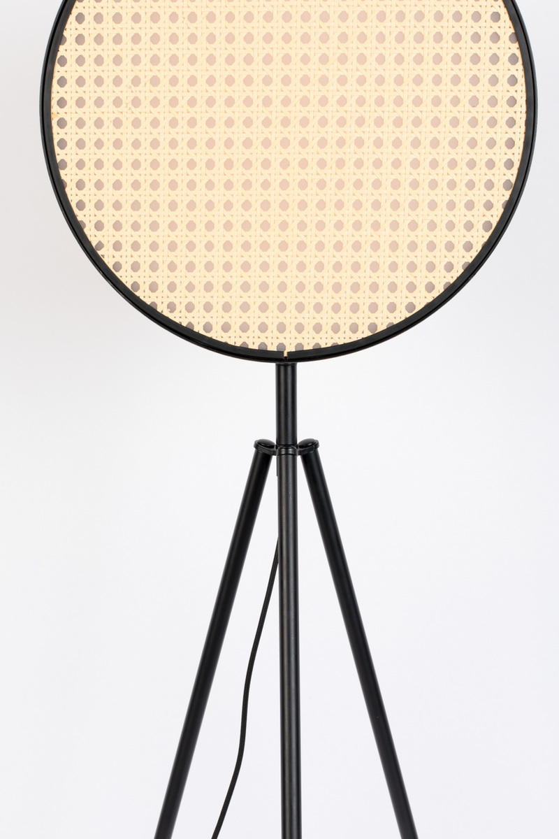 Round Rattan Tripod Floor Lamp | Zuiver Sien | Woodfurniture.com