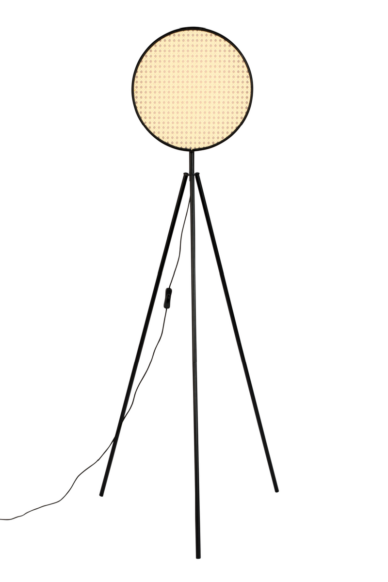 Round Rattan Tripod Floor Lamp | Zuiver Sien | Woodfurniture.com