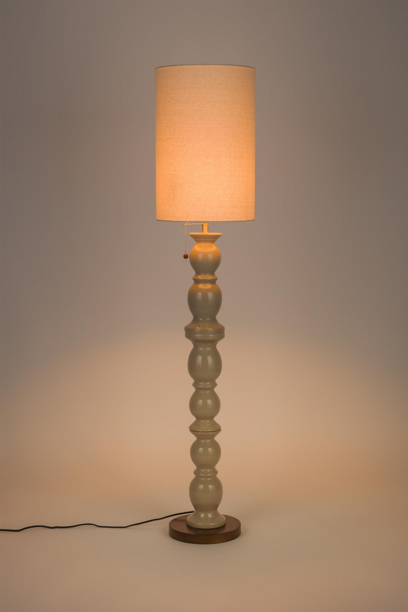 Beige Ceramic Floor Lamp | Zuiver Brew | Woodfurniture.com