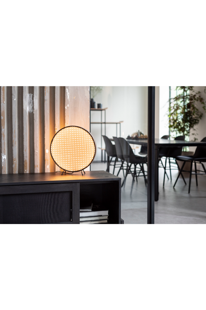 Round Rattan Table Lamp | Zuiver Sien | Woodfurniture.com