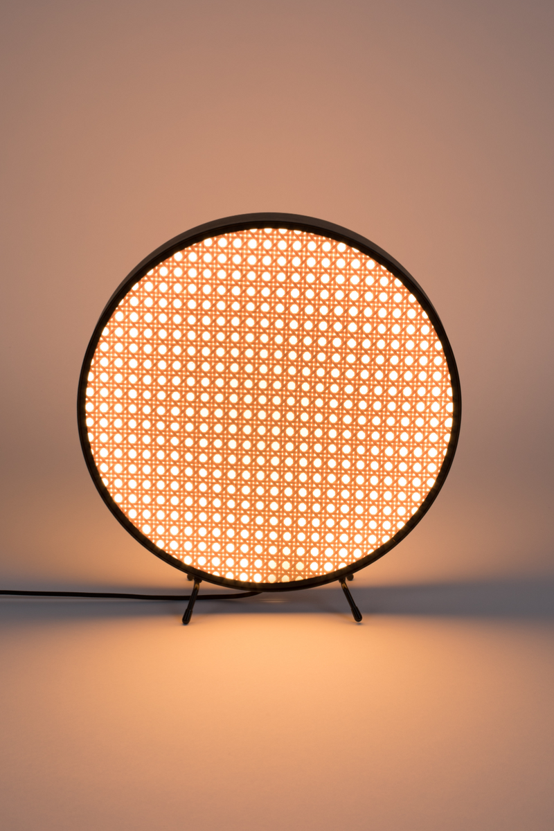 Round Rattan Table Lamp | Zuiver Sien | Woodfurniture.com