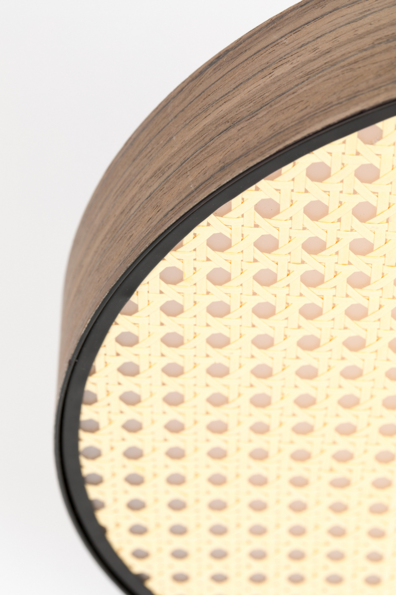 Round Rattan Table Lamp | Zuiver Sien | Woodfurniture.com