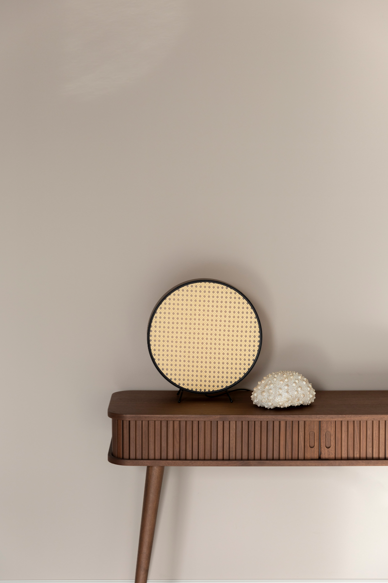 Round Rattan Table Lamp | Zuiver Sien | Woodfurniture.com