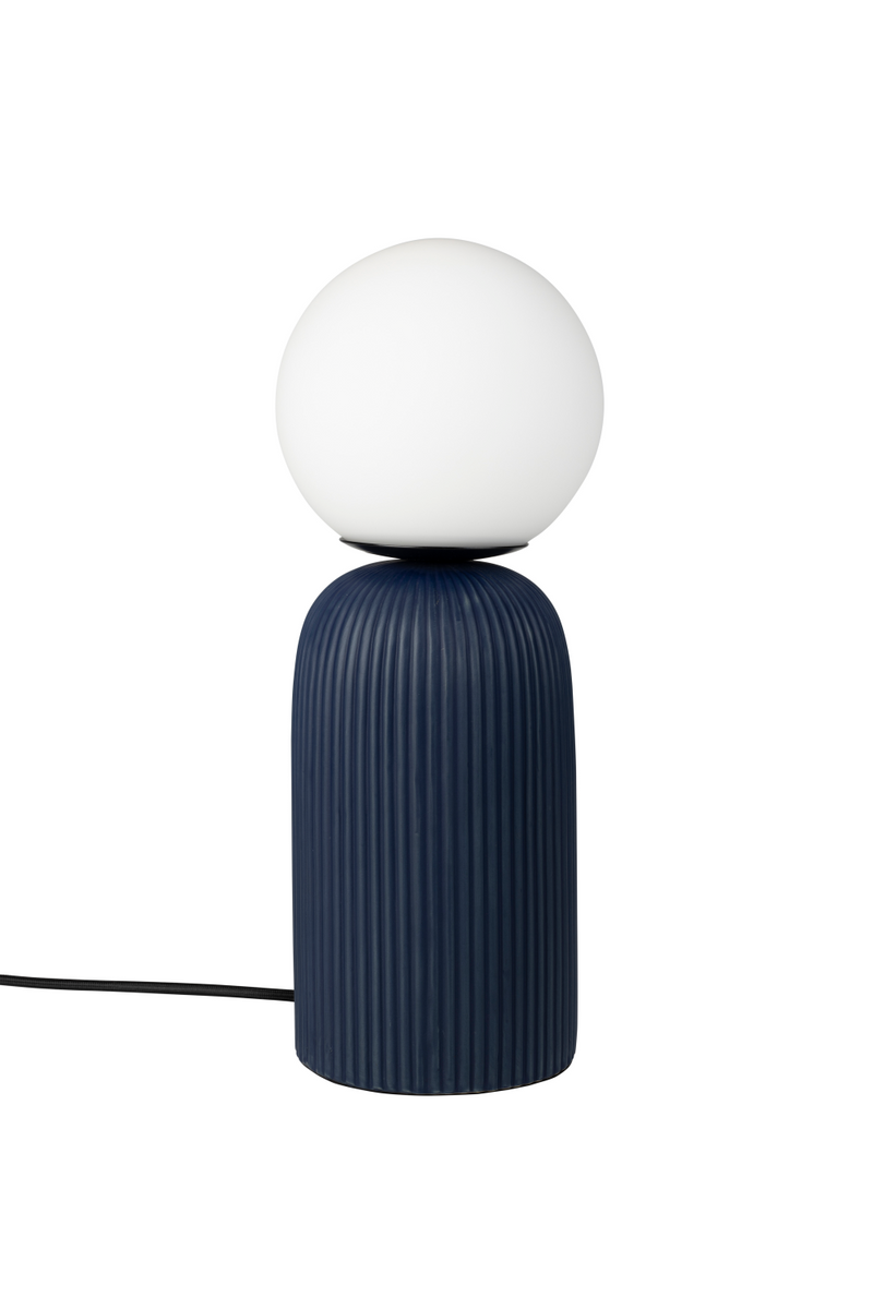 Blue Fluted Ceramic Table Lamp S | Zuiver Dash | Woodfurniture.com