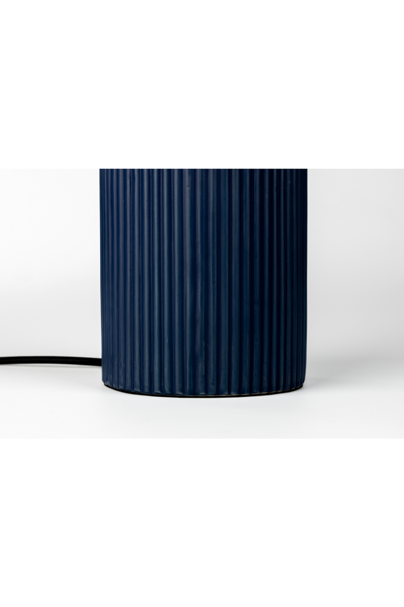 Blue Fluted Ceramic Table Lamp S | Zuiver Dash | Woodfurniture.com