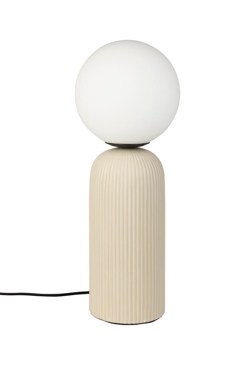 Beige Fluted Ceramic Table Lamp M | Zuiver Dash | Woodfurniture.com