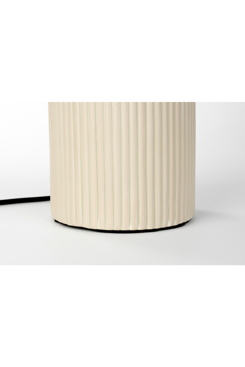 Beige Fluted Ceramic Table Lamp M | Zuiver Dash | Woodfurniture.com