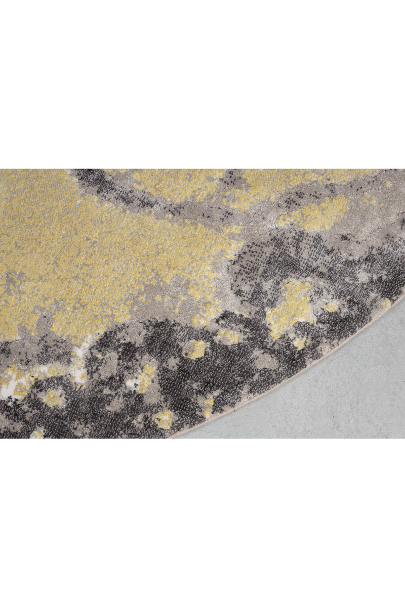 Round Ocher Contemporary Carpet | Zuiver Solar | Woodfurniture.com