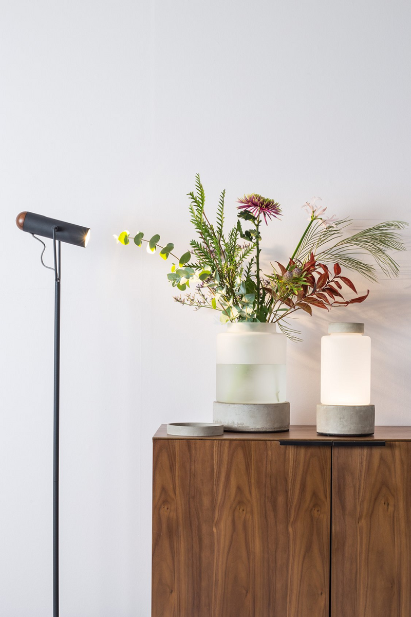 Frosted Glass Vase LED Lamp (L) | Zuiver Reina | Woodfurniture.com