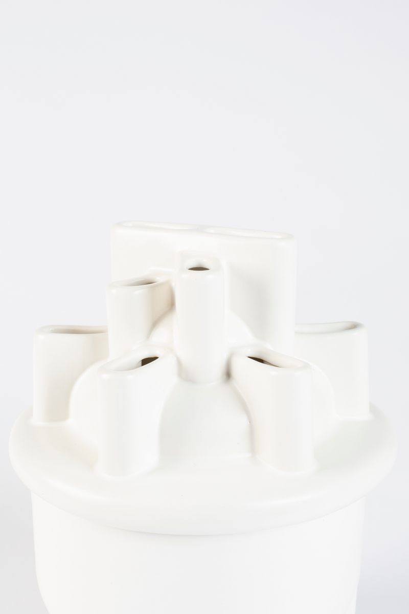 White Ceramic Modern Vase | Zuiver Bassin | Woodfurniture.com