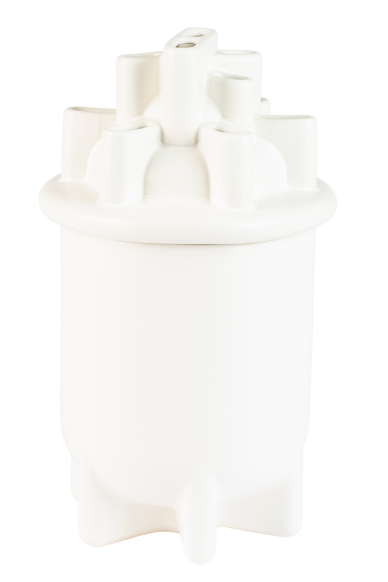 White Ceramic Modern Vase | Zuiver Bassin | Woodfurniture.com