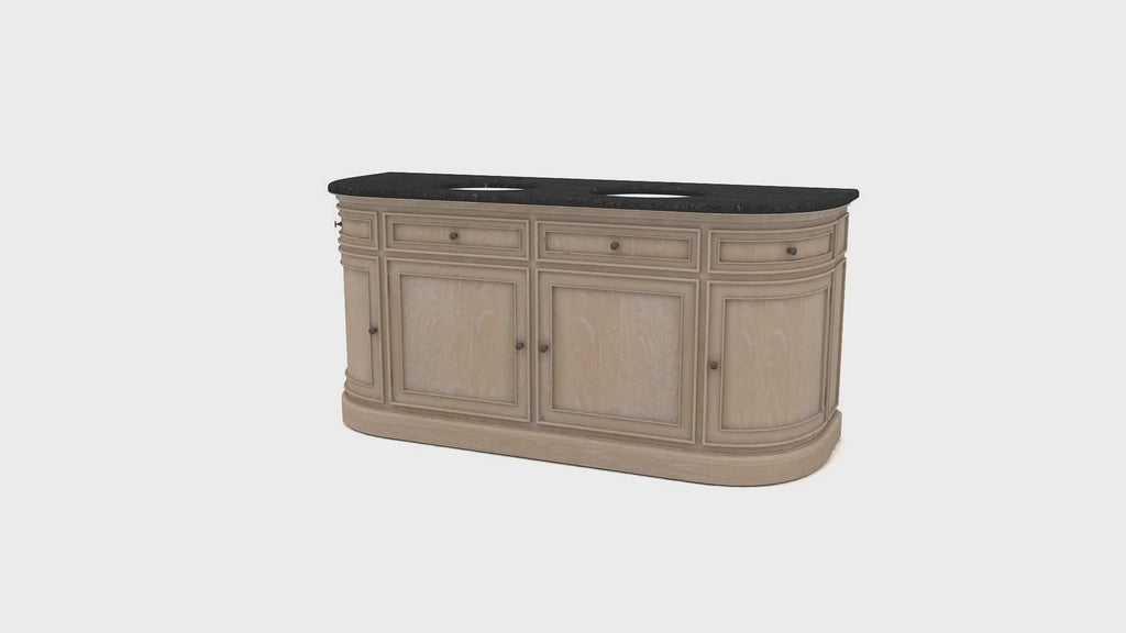 Solid Oak Classic Bathroom Cabinet | Tikamoon Louise | Woodfurniture.com