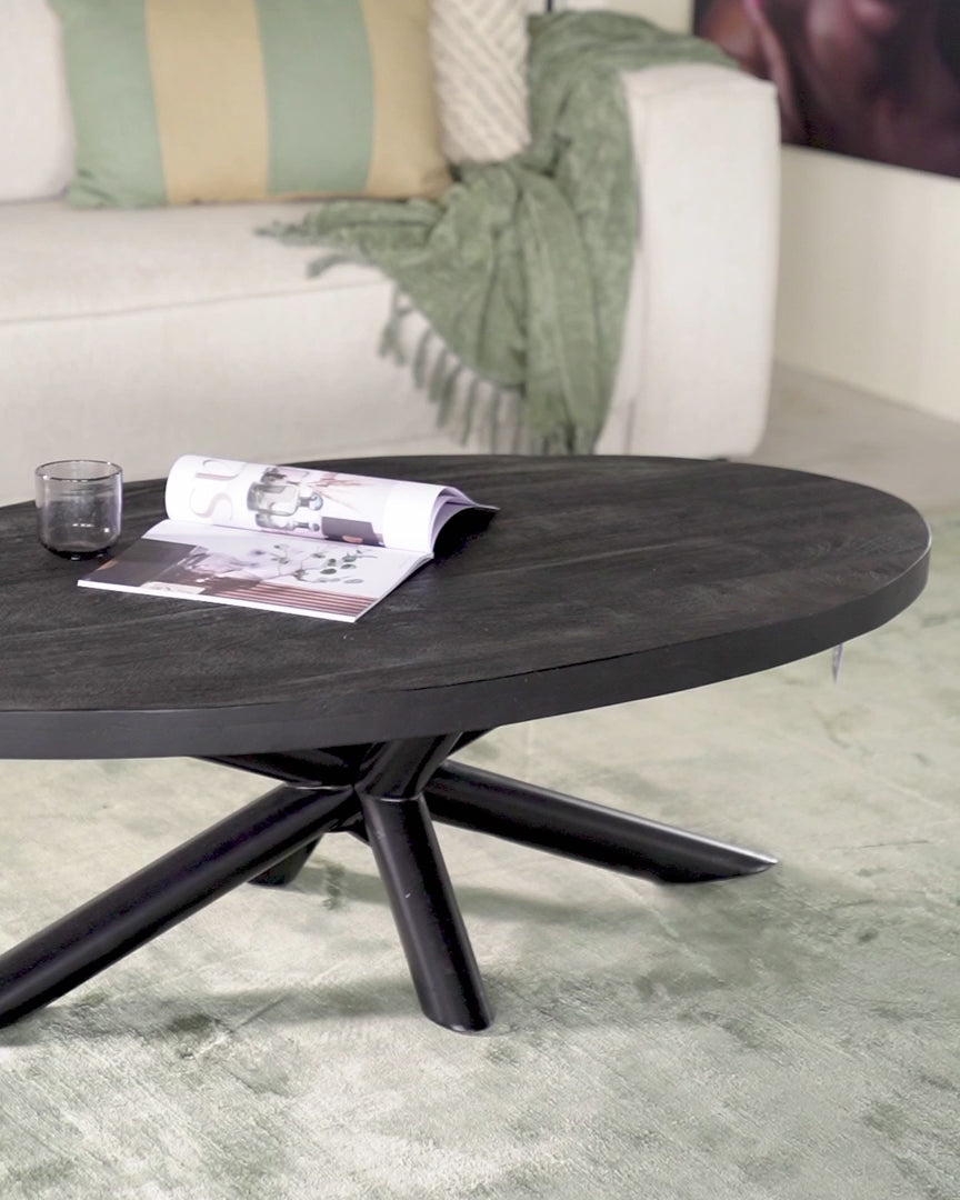 Oval Black Coffee Table | Eleonora Oscar