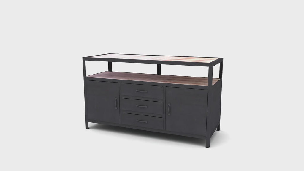 Black Mango Vanity Cabinet | Tikamoon Industriel | Woodfurniture.com