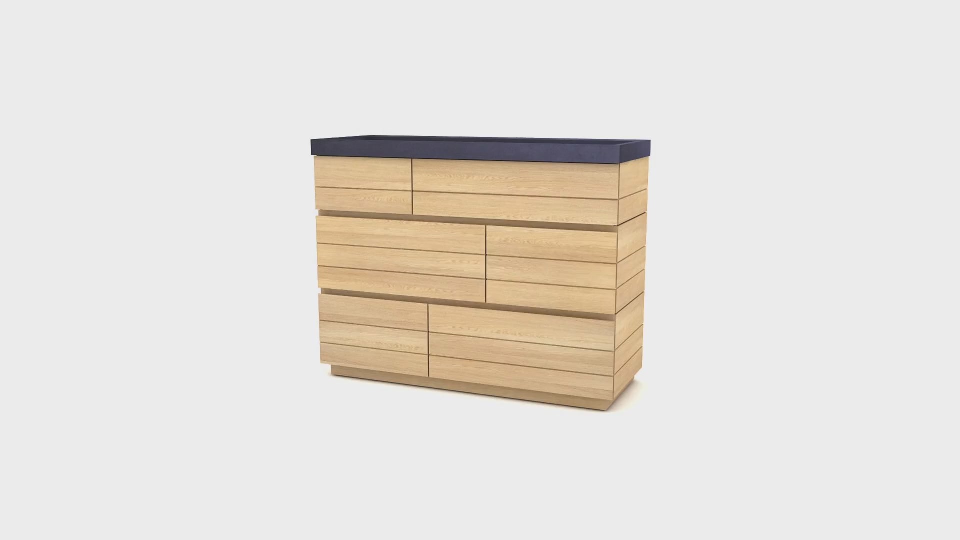 Oak Modern Vanity Unit | Tikamoon Karl | Woodfurniture.com