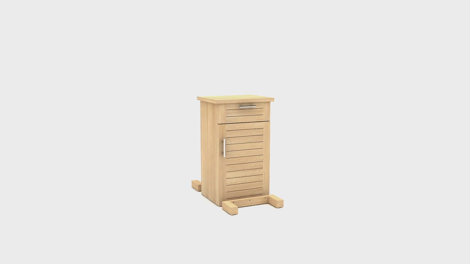 Oak Minimalist Bathroom Cabinet | Tikamoon Soho | Woodfurniture.com