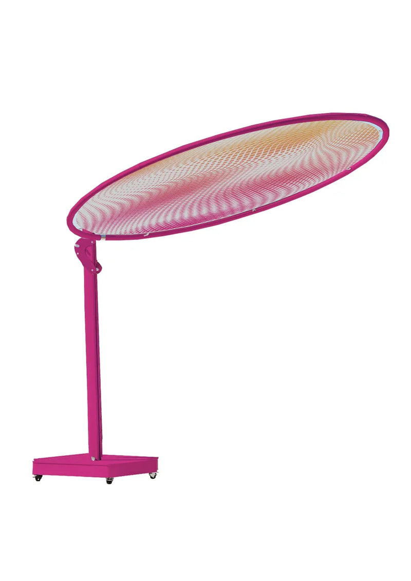 Sleek Round Pink Parasol (9'10") | Umbrosa Eclipsum UX by Karim Rashid | Woodfurniture.com