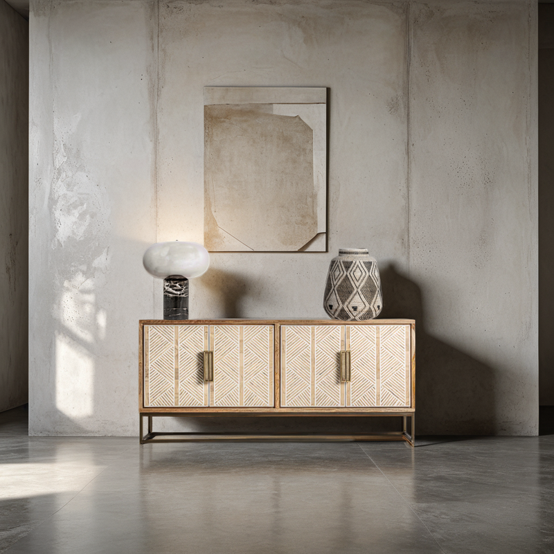 White Line Pattern Sideboard | Vical Home Laugna