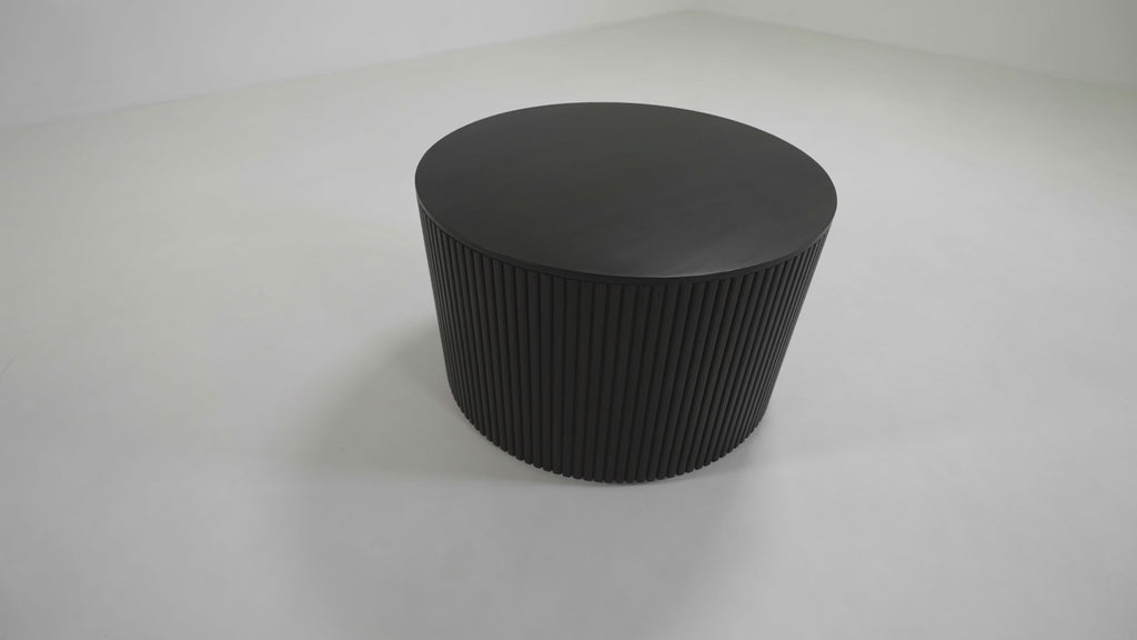 Round Storage Coffee Table | Ethnicraft Roller Max | Woodfurniture.com