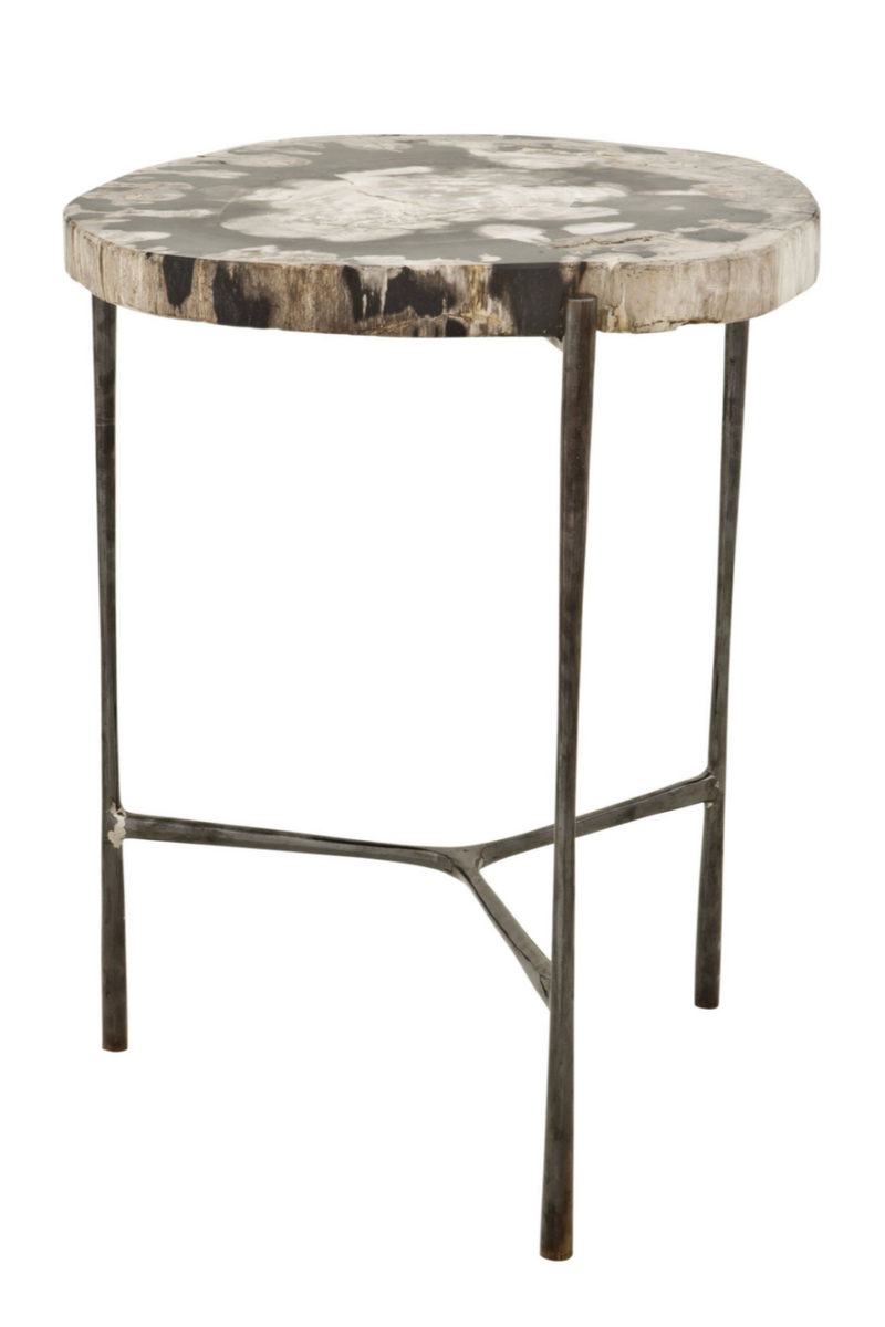 Petrified Wood Side Table | Eichholtz Boylan | Woodfurniture.com