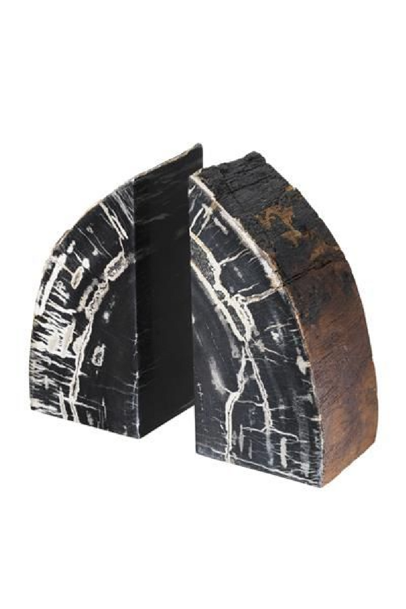 Petrified Wood Bookends | Eichholtz Opia | Woodfurniture.com